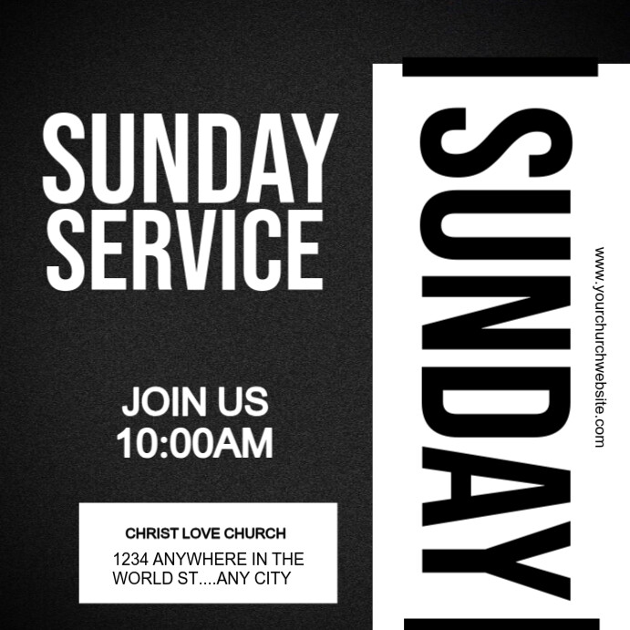 Copy of Black Maximalist Sunday Service Instagram Post | PosterMyWall