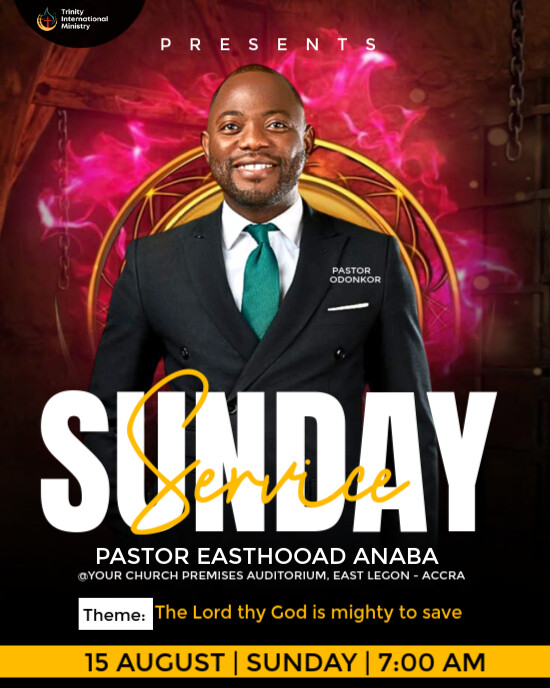 Copy of Black Maximalist Sunday Service Instagram Portrait | PosterMyWall
