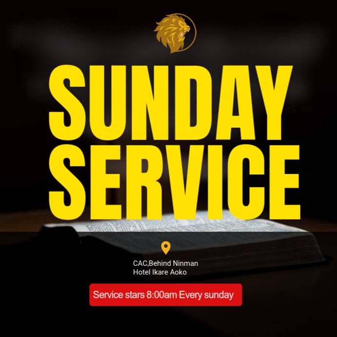 Copy of Black Maximalist Sunday Service Instagram Post | PosterMyWall
