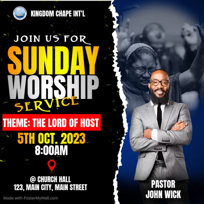 Copy of Black Maximalist Sunday Service Instagram Post | PosterMyWall