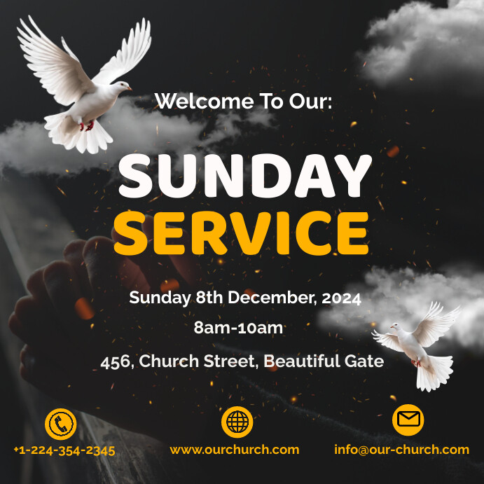 Copy of Black Maximalist Sunday Service Instagram Pos | PosterMyWall
