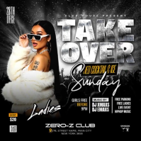 Black Maximalist Sunday Takeover Ladies Night Party Instagram Post template