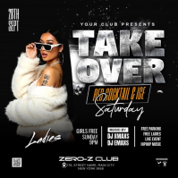 Black Maximalist Sunday Takeover Ladies Night Party  Instagram Post template