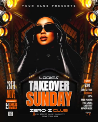 Black Club Event Promotion Instagram Portrait Template