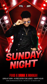 Black Maximalist Sunday Vibes Party Instagram Story template