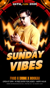 Black Maximalist Sunday Vibes Party Instagram Story template