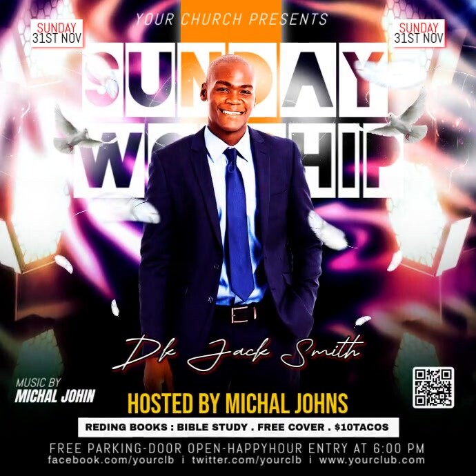 Black Maximalist Sunday Worship Conference Flyer Instagram Post ...