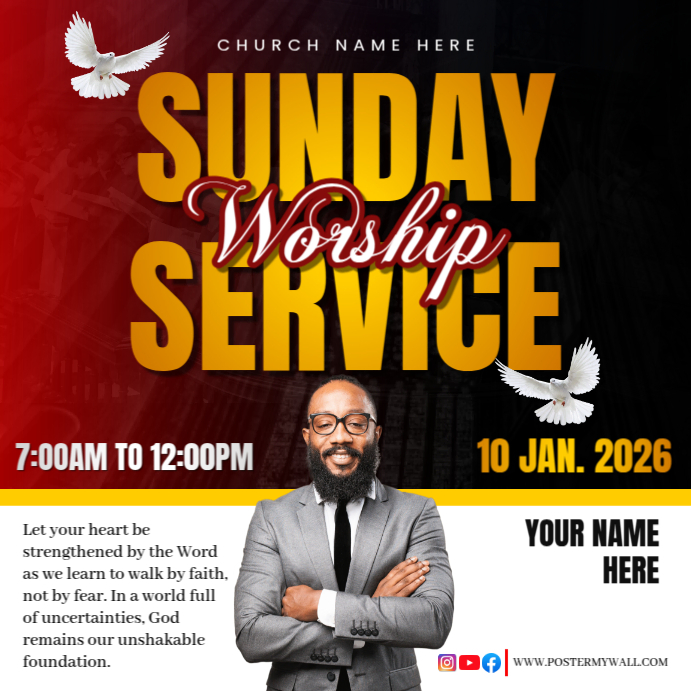 Copy of Black Maximalist Sunday Worship Service Instagram Post ...