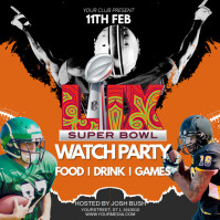 Black Super Bowl Watch Party Instagram Post Template