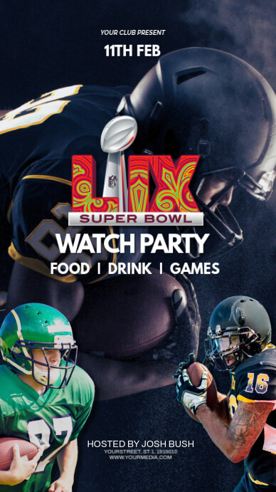 Black Maximalist Super Bowl Instagram Story template