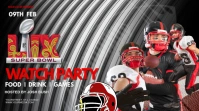 Black Maximalist Super Bowl Match  Digital Display (16:9) template