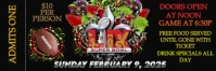 Black Maximalist Super Bowl Party Tickets Twitter Banner Twitter-Kopfzeile template
