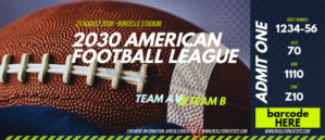 Black Maximalist Super Bowl Ticket Envelopes template
