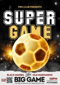 Black Maximalist Super Game Video A3 template