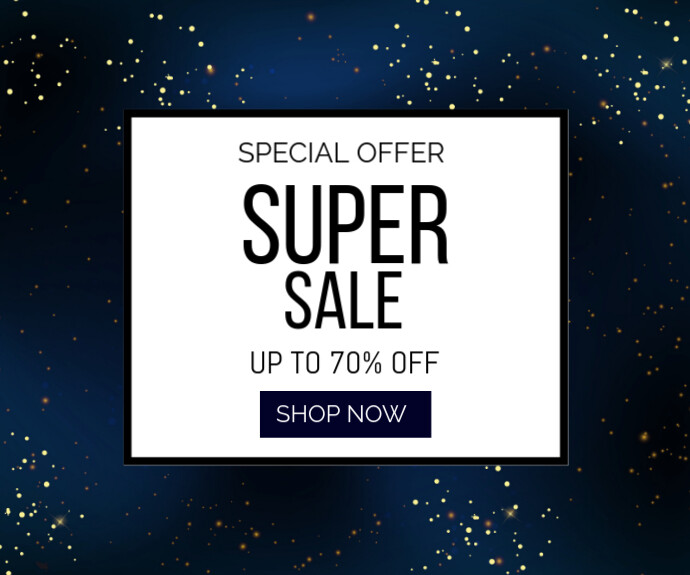 Black Maximalist Super Mega Sale Offers  Medium Rectangle Persegi Panjang Sedang template