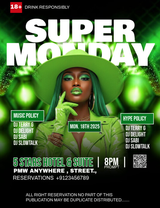 Black Maximalist Super Monday  Flyer (us Letter) template