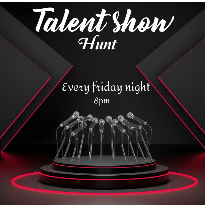 Black Maximalist Talent Show Hunt Instagram P template
