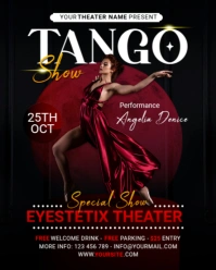Black Maximalist Tango Night Show Instagram Portrait template