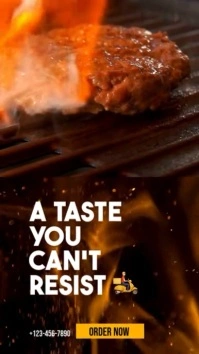 Black Maximalist Tasty Burger Order Instagram Story template