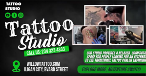 Noir Tattoo Studio Promotion ภาพที่แชร์บน Facebook Template