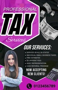 Black Maximalist Tax Service , Tax Season Flyers, Income Tax,  Tax Preparation, Tax Credit Flyers Ta Tabloid (Таблоид) template
