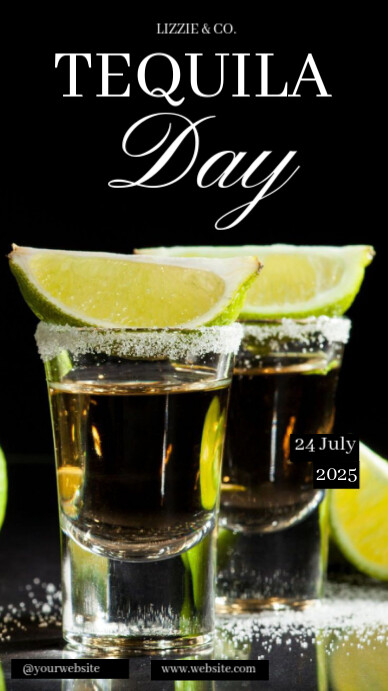 Black Maximalist Tequila Day Instagram Story template