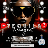 Black Maximalist Tequila Hangout Square (1:1) template