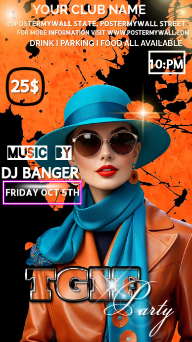 Black Maximalist Tgif Party Whatsapp Status template