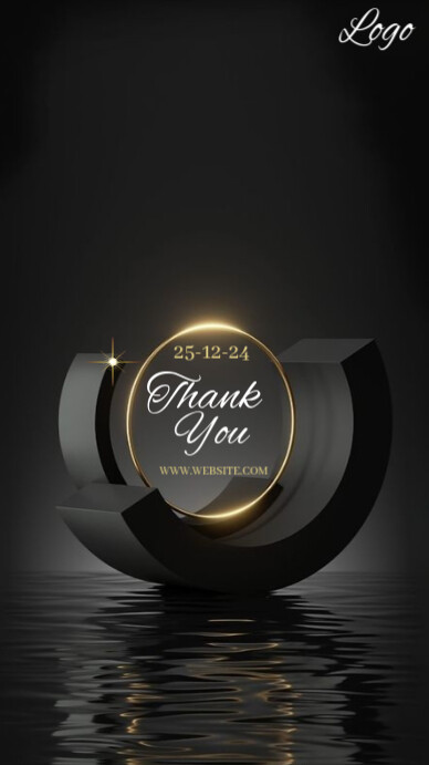 Copy of Black Maximalist Thank You Card Online Design Flyer/tempate ...