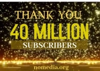 Black Maximalist Thank You Subscribers Video  template Postal