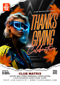 Black Maximalist Thanks Giving  A4 template