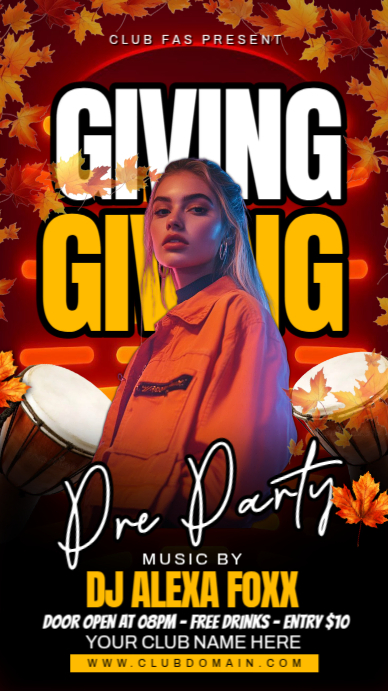 Black Maximalist Thanksgiving Digital Display (9:16) template