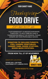 Black Maximalist Thanksgiving Food Drive Invitation Template Us Legal