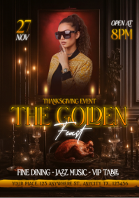 Negro Thanksgiving Event A4 Template