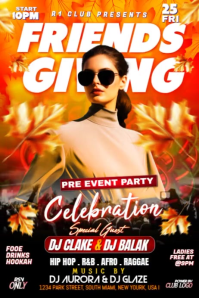 Black club party โปสเตอร์ Template