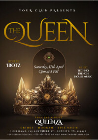 Black Club Party Event A4 Template