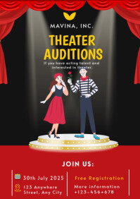 Black Maximalist Theater Audition Template  A4