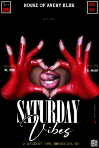Black Maximalist This Image Is A Bold And Edgy Flyer For An Event Called "saturday Vibes" Pinterest template