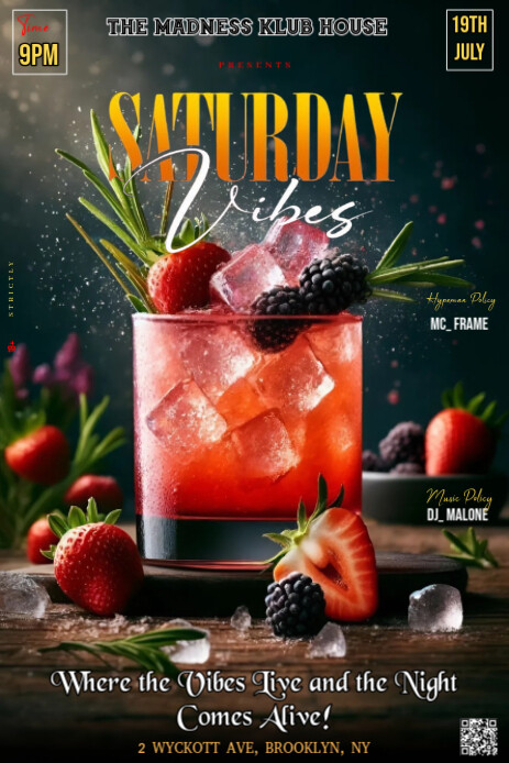 Black Maximalist This Image Is A Dynamic And Enticing Poster Design For A "saturday Vibes" Event Pin Pinterest Grafieka template