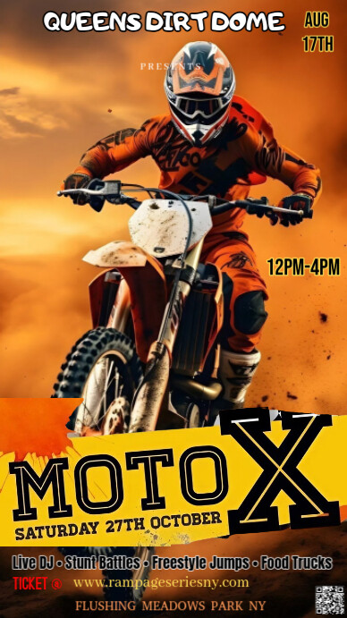 Black Maximalist This Image Is A Poster Design Template Flyer For A "moto X" Event Instagram Story