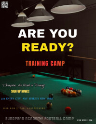 Black Maximalist This Image Is A Poster Or Flyer For A Training Camp, Using A Snooker Table Flyer (u template