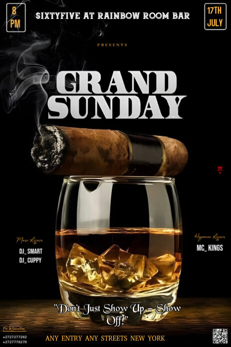 Black Maximalist This Image Is A Sophisticated And Dark-themed Poster Design For An Event Called "gr Imagem do Pinterest template