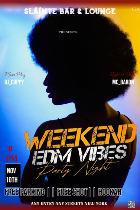 Black Maximalist This Image Is An Event Flyer Or Poster Advertising A "weekend Edm Vibes Party Night Pinterest Graphic template