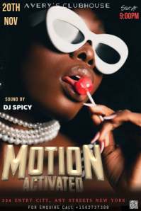 Black Nightclub DJ Event Grafik Pinterest Template
