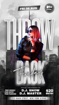 Black Maximalist Throw Back Facebook Story template