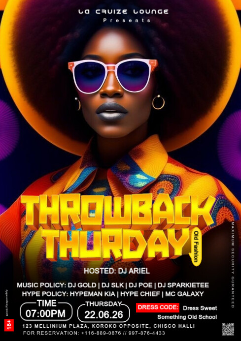 Black Maximalist Throwback Thursday  A4 template