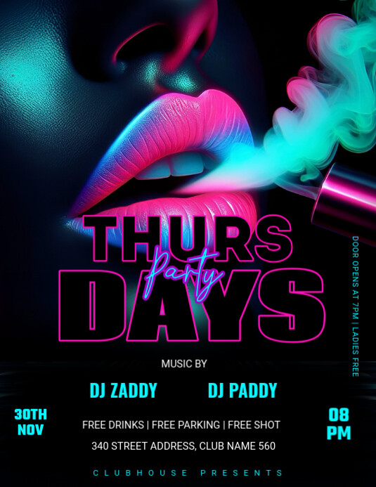 Copy of Black Maximalist Thursday Party Flyer (us Let | PosterMyWall