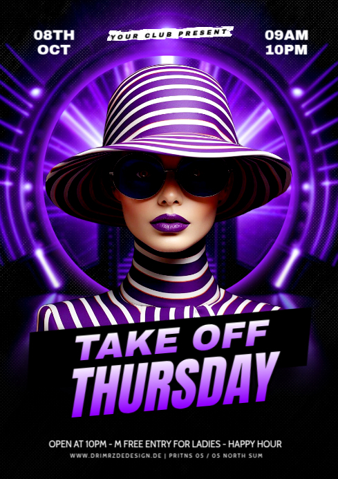 Copy of Black Maximalist Thursday Party Flyer A4 | PosterMyWall