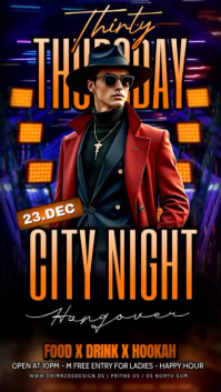 Black Maximalist Thursday Party Flyer Instagram Story template