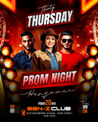 Black Maximalist Thursday Party Flyer Instagram Portrait template